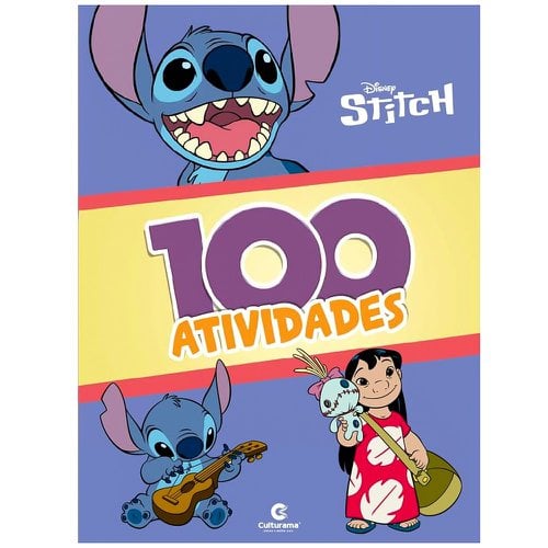 Livro 100 Atividades Infantis Lilo E Stitch 48 Páginas