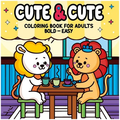 Livro De Colorir Cute E Cute Para Adultos Leãozinho