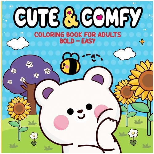 Livro De Colorir Cute E Cute Para Adultos Ursinho