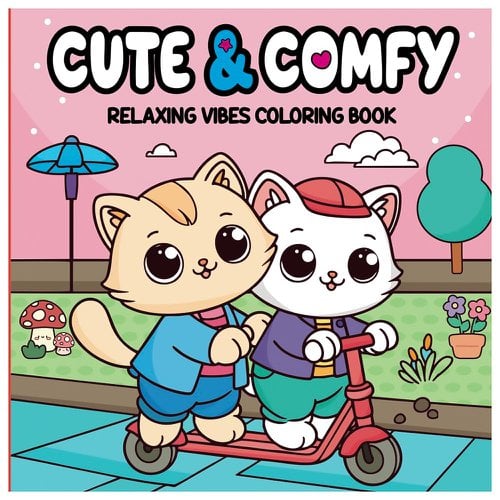 Livro De Colorir Cute E Cute Para Adultos Gatinhos