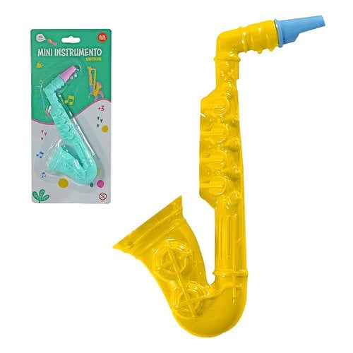 Brinquedo Mini Instrumento Saxofone Colorido Infantil