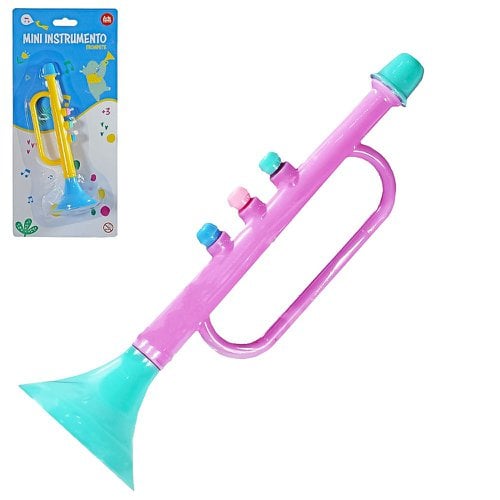 Mini Instrumento Infantil Trompete Colorido