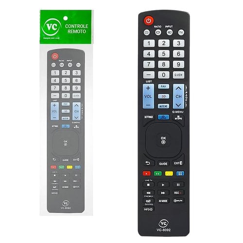 Controle Remoto Compatível Com TV LCD LG Preto