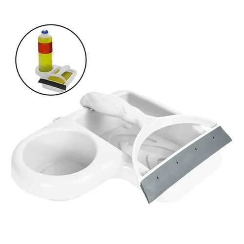 Porta Detergente Esponja Com Rodinho De Pia Em Plástico Branco