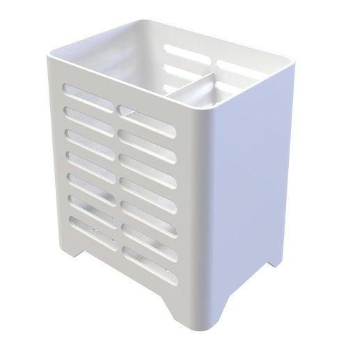 Escorredor De Talher De Plástico 2 Divisórias Branco Smile