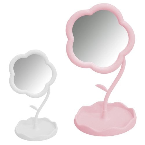 Espelho De Mesa Flor Decorativo Portátil Para Maquiagem