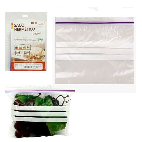 Kit Saco Hermético PVC 3,35L Com 10 Peças Reutilizável
