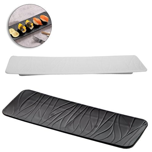 Prato Bandeja Travessa De Plástico Retangular 29cm x 10,5cm