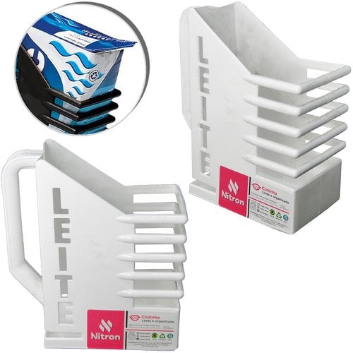 Porta Leite De Caixinha De Plástico Branco 15cm x 13cm