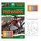 Kit Livro De Colorir Dinossauros Com 12 Giz De Cera