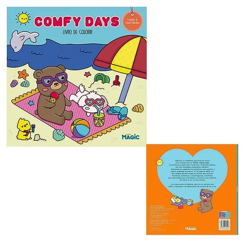 Livro De Colorir Comfy Days Comfy Cozy 36 Páginas