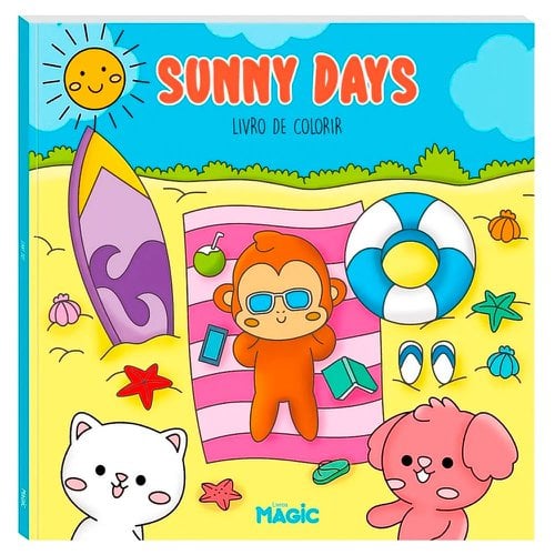 Livro De Colorir Comfy Sunny Days 36 Páginas