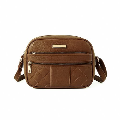 Bolsa Transversal Média Com Alça Fixa 4 Bolsos