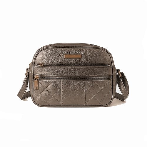 Bolsa Transversal Média Com Alça Fixa 4 Bolsos