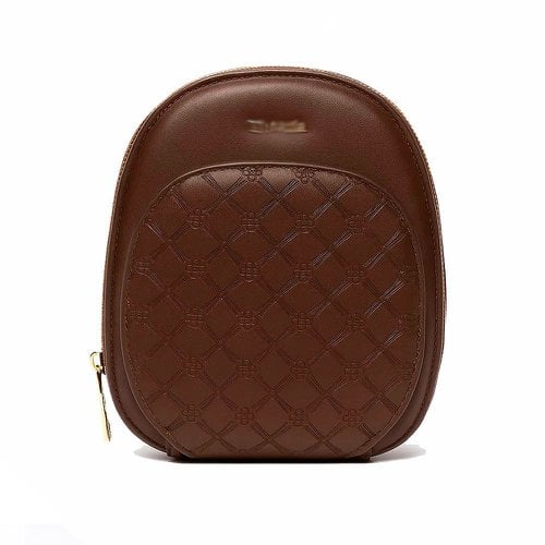 Bolsa Transversal Feminina Oval Com 3 Bolsos Com Alça Removível