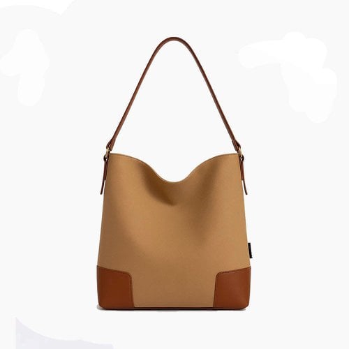 Bolsa De Ombro Grande De Tecido Com Quinas Reforçadas