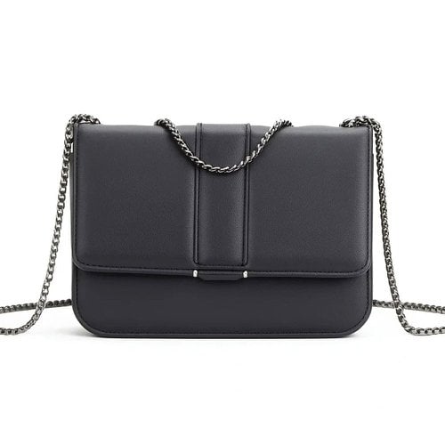 Bolsa Feminina Transversal Alça Corrente Ajustável Fecho Magnético
