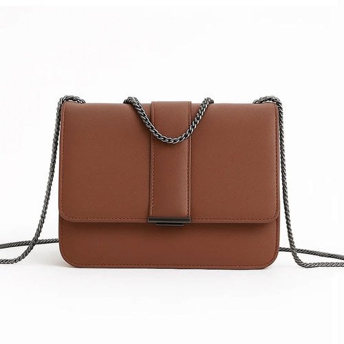 Bolsa Feminina Transversal Alça Corrente Ajustável Fecho Magnético