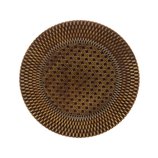 Sousplat Plástico Textura Rattan Castanho 33cm 61451 Wolff