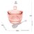 Meleira Cristal com Pegador Pearl Rosa 10x8x7cm 24460 Wolff