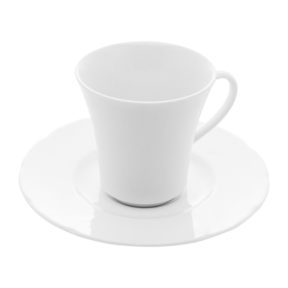 Jogo Chá Completo Café Xicara Porcelana 170ml Pires 12 Peças Luxo Premium