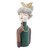 Figura Decorativa de Resina Boneca com Batom 13x12x31cm 61489 Wolff