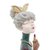 Figura Decorativa de Resina Boneca com Batom 13x12x31cm 61489 Wolff