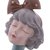 Figura Decorativa de Resina Boneca com Cachepô 12,5x11x23cm 61490 Wolff