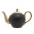 Bule Para Chá de Porcelana Preto e Dourado Dubai 1 Litro 17803 Wolff