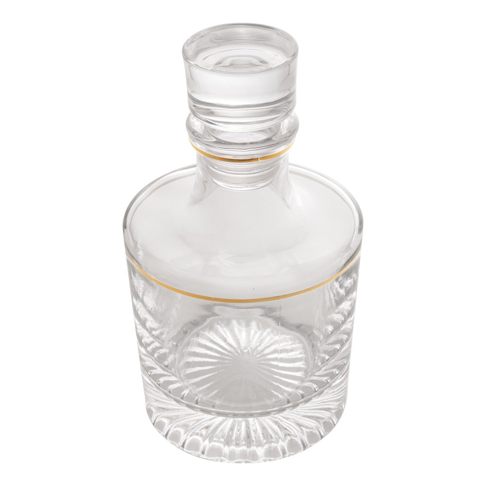 Garrafa de Cristal com Borda Dourado 700ml 27781 Wolff Francói Presentes