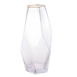 Vaso de Vidro com Borda Dourada Taj 13cm x 23,5cm 29110 Wolff