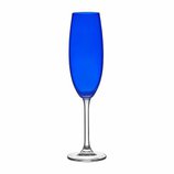 Taça de Champanhe de Cristal Ecológico Colibri Azul 220ml ' Bohemia