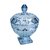 Potiche Decorativo de Cristal Diamant Azul 17,5x24cm 26650 Wolff