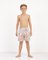 Shorts Masculino Infantil Mash de Tactel 619 Estampa Folhagem Off White