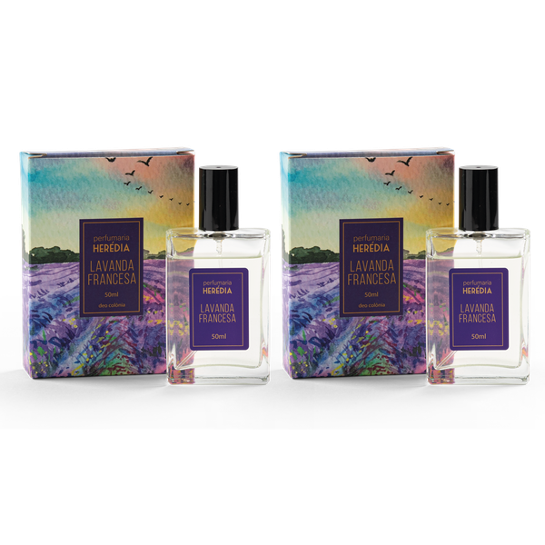 Kit com 2 Perfumes Lavanda Francesa - Deo Colônia 50ml