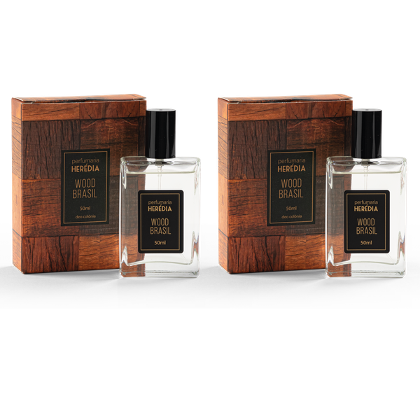 Kit com 2 Perfumes Wood Brasil - Deo Colônia 50ml