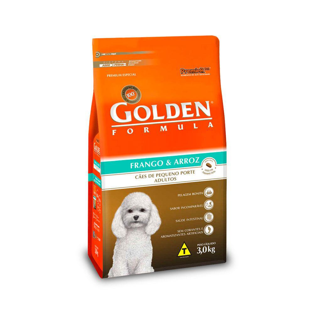 Ração Premier Golden Fórmula Cães Adultos Frango e Arroz Mini Bits Loja Agropecuária