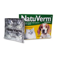 NatuVerm VetBras - 4 Comprimidos | Controle de parasitas internos