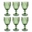 Jogo 6 Taças de Água de Vidro Diamond Verde 310ml 6501-6 Lyor