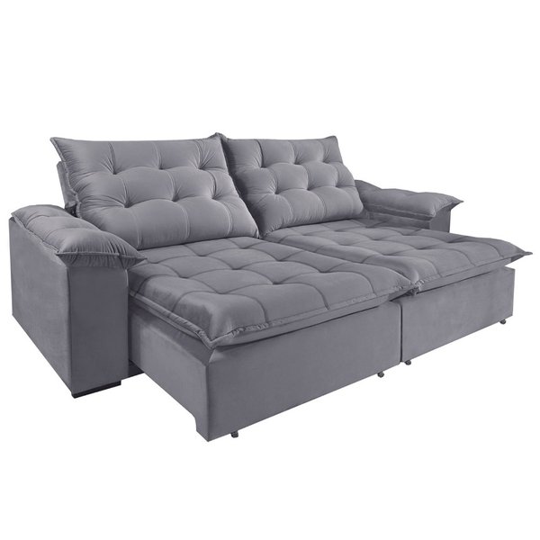 Sofá Retrátil e Reclinável 2 Lugares 2,90m Suede Castor Maceió Bonato