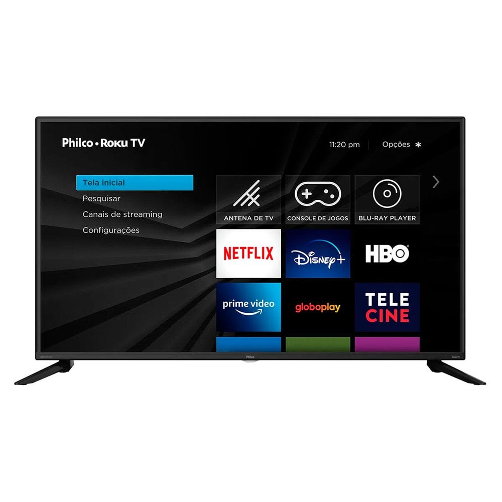 Smart TV Philco Roku LED 42" FHD 3 HDMI 2 USB e WiFi Integrado Lojas Edmil