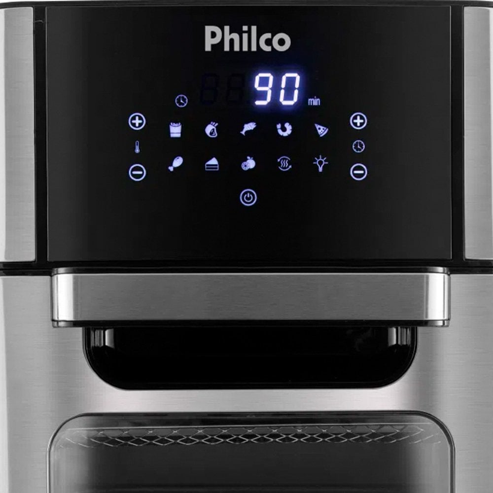 Fritadeira Air Fryer 2 em 1 Com 12 Litros Oven Philco Preta Lojas Edmil