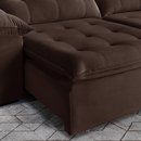 Sofá Retrátil e Reclinável 2 Lugares 2,90m Suede Marrom Maceió Bonato
