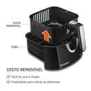 Fritadeira Elétrica Air Fryer Com 4 Litros e 1500W AFN40BI Mondial Preta e Inox