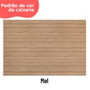 Paneleiro Torre Duplo de Cozinha Madeira 4 portas e Nicho 70cm Caiena Telasul Mel e Fumê