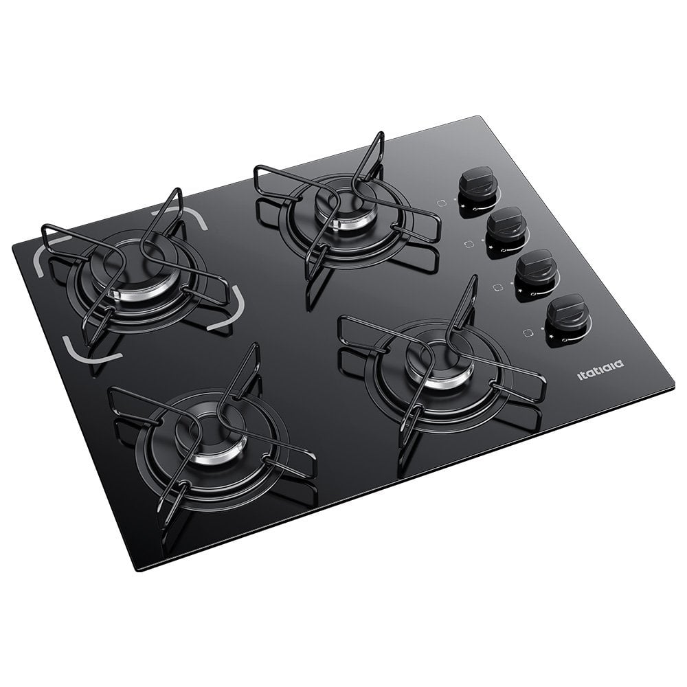 Cooktop Itatiaia Essencial 4 Bocas Com Acendimento Automático Preto