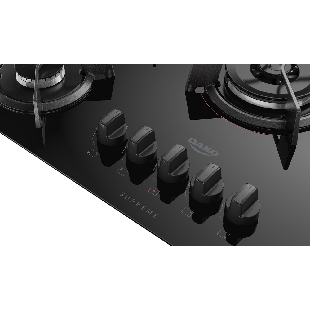 Cooktop Dako Supreme 5 Bocas Com Tripla Chama Preto Lojas Edmil