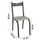 Conjunto de Mesa Com 4 Cadeiras Para Cozinha Tampo Quadrado e Granito 70x70 Ana Slim Ciplafe Craqueado