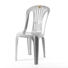 Cadeira Poltrona Plástica Empilhável Bistro JR Branca