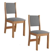 Conjunto 2 Cadeiras Estofadas Para Mesa de Jantar Sol Viero Mel